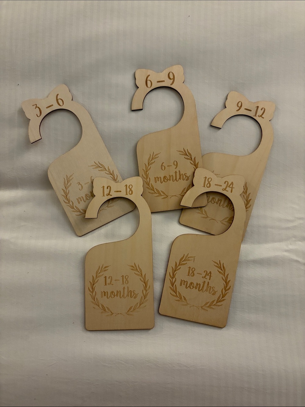 Wooden Baby Closet Dividers - Months Set